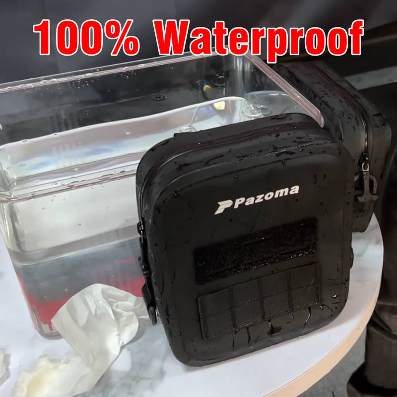 Pazoma 100% Waterproof Motorcycle Handlebar Bag Tactical Riser Bag for Harley Softail Dyna Sportster - pazoma