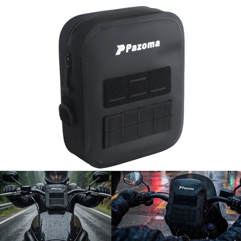 Pazoma 100% Waterproof Motorcycle Handlebar Bag Tactical Riser Bag for Harley Softail Dyna Sportster - pazoma