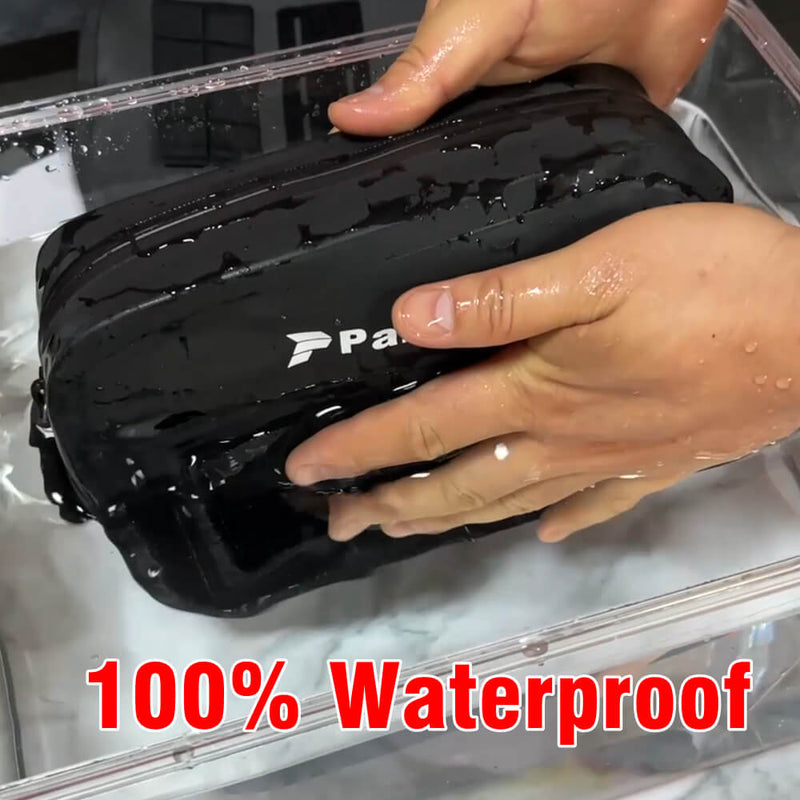 Pazoma 100% Waterproof Motorcycle Handlebar T-Bar Bag Storage with Airtight Zipper for All-Weather Riding for Harley Dyna Softail - pazoma