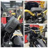 Pazoma 100% Waterproof Motorcycle Handlebar T-Bar Bag Storage with Airtight Zipper for All-Weather Riding for Harley Dyna Softail - pazoma