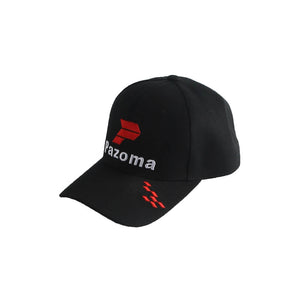 Pazoma 6 Panel Snapback Black Structured Curved Bill Hat Cap - pazoma