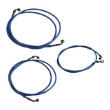 Extended Length Upper Lower Stainless Braided Brake Line For Harley Road Glide Special Ultra Limited CVO ST 15-23 - pazoma