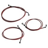 Extended Length Upper Lower Stainless Braided Brake Line For Harley Road Glide Special Ultra Limited CVO ST 15-23 - pazoma