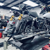 Performance Bagger 4.5" Carbon Slash Cut Slip-On Mufflers Exhaust For Harley Touring 2017-2026 M8 FL