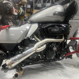 Performance Bagger Big Sexy 2-in-1 Full Exhaust System Stainless Steel Muffler For Harley Touring Street Road Glide Road King FLHX FLTR 2017-