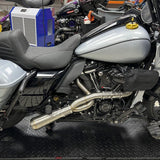 Performance Bagger Big Sexy 2-in-1 Full Exhaust System Stainless Steel Muffler For Harley Touring Street Road Glide Road King FLHX FLTR 2017- - pazoma