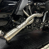 Performance Bagger Big Sexy 2-in-1 Full Exhaust System Stainless Steel Muffler For Harley Touring Street Road Glide Road King FLHX FLTR 2017- - pazoma