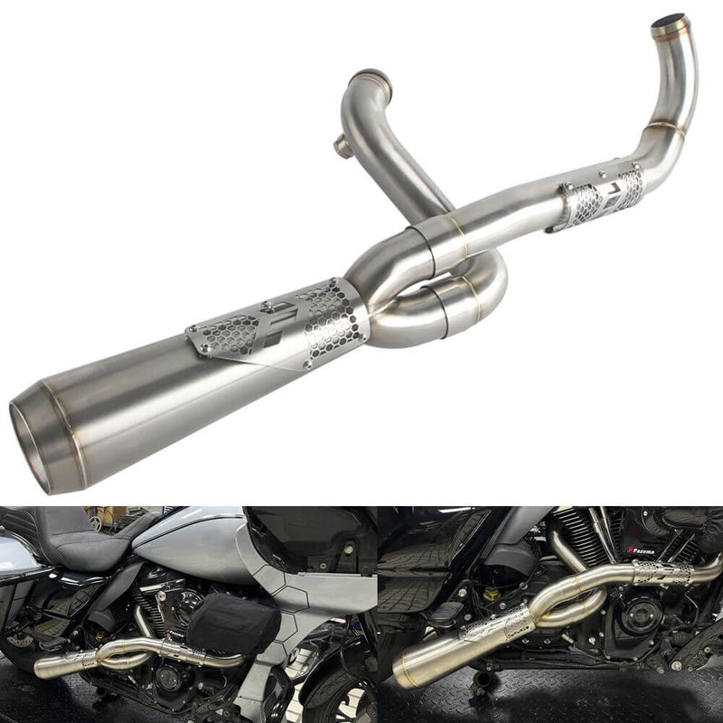 Performance Bagger Big Sexy 2-in-1 Full Exhaust System Stainless Steel Muffler For Harley Touring Street Road Glide Road King FLHX FLTR 2017-