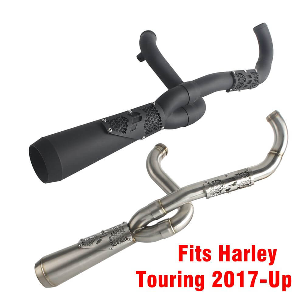 Performance Bagger Big Sexy 2-in-1 Full Exhaust System Stainless Steel Muffler For Harley Touring Street Road Glide Road King FLHX FLTR 2017- - pazoma