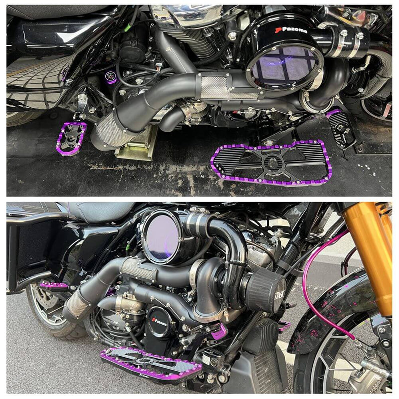 Performance Bagger CNC Aluminum MX Floorboards Shift Brake Levers Kit for Harley Touring Street Road Glide FLHX FLTR 2014-2026 - pazoma