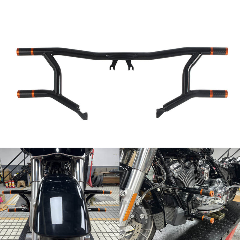 Performance Highway Peg High 2 Step Crash Bar Cage Engine Guard For Harley Road Glide Street Glide ST Road King CVO FLHX FLHR 14-26 - pazoma