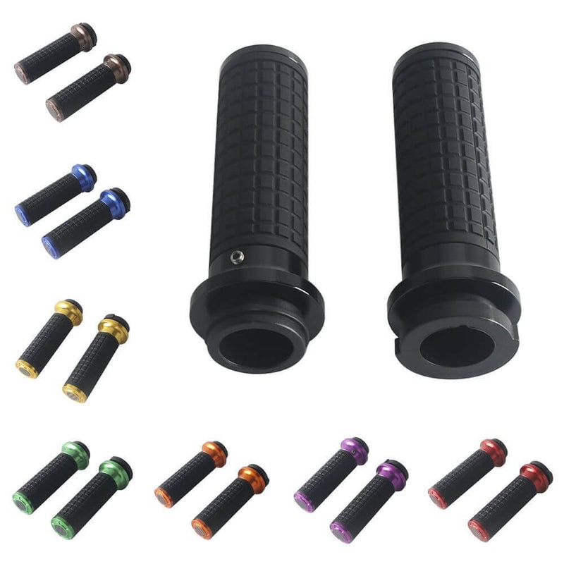 Performance Style TBW Rubber CNC Hand Grips For Harley Touring Softail Dyna Models FLHX FLTRX FXLRST FXDLS 2008-2024