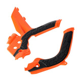Protection Cadre X-Grip Frame Guards Couvre Chassis Covers For KTM EXC EXC-F XC-W XCF-W 150 250 300 350 450 500 TPI 2020-2023 Black & Orange - pazoma