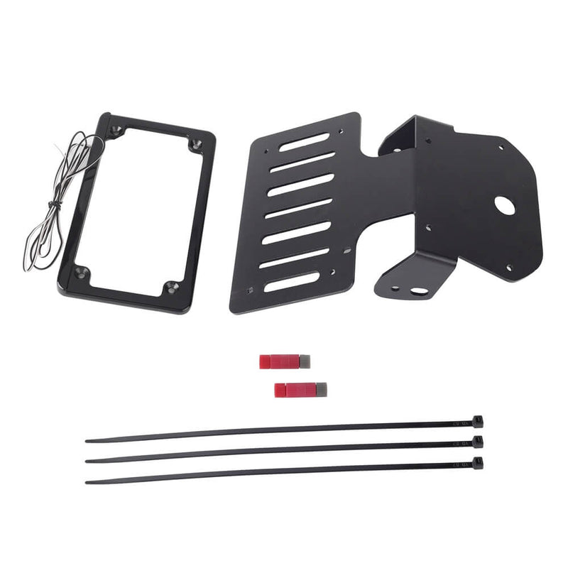 2021-2025 Harley Pan America ST 1250 Special RA1250 RA1250S CVO RA1250SE License Plate Bracket Holder Fender Eliminator Kit With LED Light Plate Frame - pazoma
