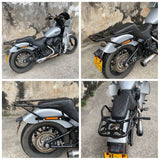 Rear Luggage Rack Carrier Top Case Mount Bracket Passenger Grab Handle Bars For Harley M8 Softail Street Bob Standard FXBB FXBBS FXST 2018-2025 - pazoma