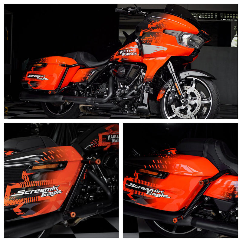 Rear Performance Crash Bar Saddlebags Guards For '14-'26 Harley Touring Street Glide Road Glide Road King Electra Ultra FLHT FLHX - pazoma