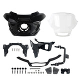 ST Style Front Headlight Fairing W/Windshield & Bracket Set For Harley M8 Softail Low Rider S 117 FXLRS 2022-2025 - pazoma