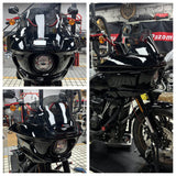 ST Style Front Headlight Fairing W/Windshield & Bracket Set For Harley M8 Softail Low Rider S 117 FXLRS 2022-2025 - pazoma