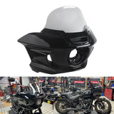 ST Style Front Headlight Fairing W/Windshield & Bracket Set For Harley M8 Softail Low Rider S 117 FXLRS 2022-2025 - pazoma