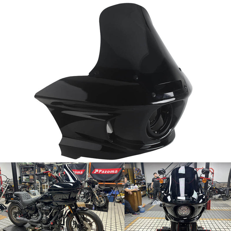 ST Style Front Headlight Fairing W/Windshield & Bracket Set For Harley M8 Softail Low Rider S 117 FXLRS 2022-2025 - pazoma