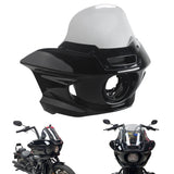 ST Style Front Headlight Fairing W/Windshield & Bracket Set For Harley M8 Softail Street Bob Standard Low Rider S FXLR FXBB FXST 2018- - pazoma