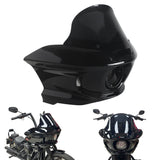ST Style Front Headlight Fairing W/Windshield & Bracket Set For Harley M8 Softail Street Bob Standard Low Rider S FXLR FXBB FXST 2018- - pazoma