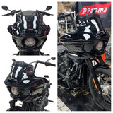 ST Style Front Headlight Fairing W/Windshield & Bracket Set For Harley M8 Softail Street Bob Standard Low Rider S FXLR FXBB FXST 2018- - pazoma