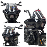 ST Style Front Headlight Fairing W/Windshield & Bracket Set For Harley M8 Softail Street Bob Standard Low Rider S FXLR FXBB FXST 2018- - pazoma