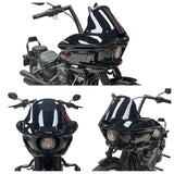 ST Style Front Headlight Fairing W/Windshield & Bracket Set For Harley M8 Softail Street Bob Standard Low Rider S FXLR FXBB FXST 2018- - pazoma