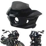 ST Style Front Headlight Fairing W/Windshield & Bracket Set For Harley M8 Softail Street Bob Standard Low Rider S FXLR FXBB FXST 2018- - pazoma