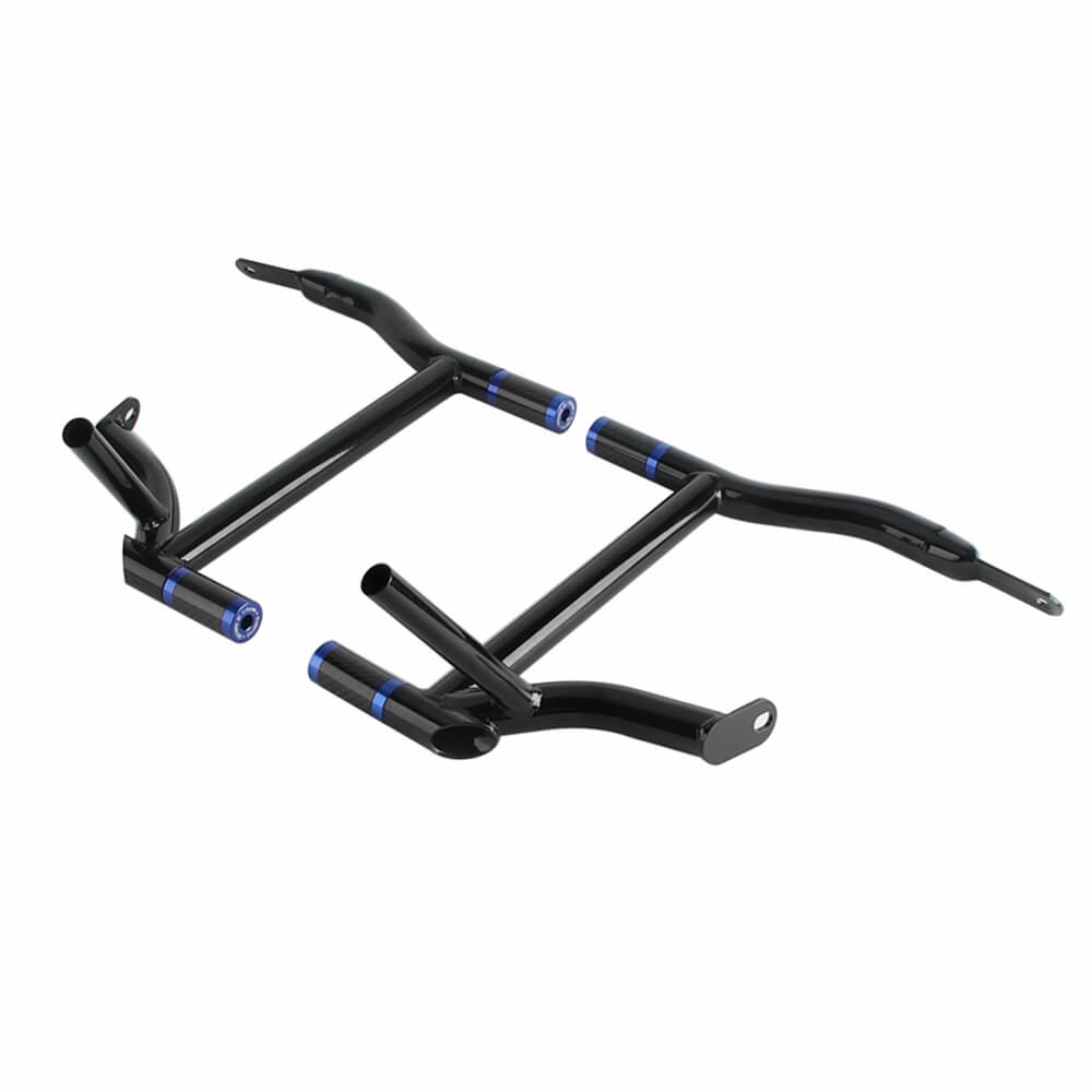 Vivid Black Saddlebag Guard Crash Bars For Harley Touring Street & Road Glide 2014-2023