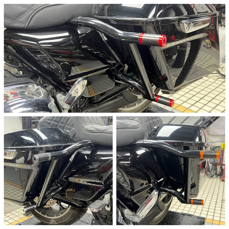 2014-25 Harley Street Glide Road Glide Road King FLHR FLTR FLHX FLHTKSE Performance High 2 Step Crash Bar Engine Guard Saddlebag Tip-Over Bar - pazoma