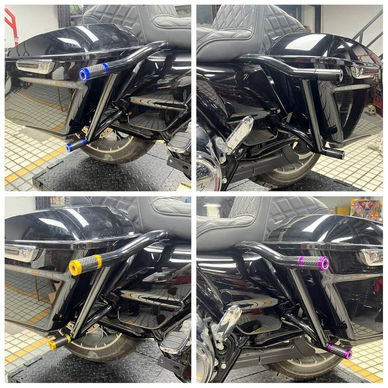 2014-25 Harley Street Glide Road Glide Road King FLHR FLTR FLHX FLHTKSE Performance High 2 Step Crash Bar Engine Guard Saddlebag Tip-Over Bar - pazoma