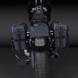 Harley M8 Softail Dyna Low Rider S Street Bob Standard FXLRS Saddle Bag Case Box W/ Mounting Brackets Guard Mini Bullet 3 in 1 LED Turn Signals Taillight - pazoma