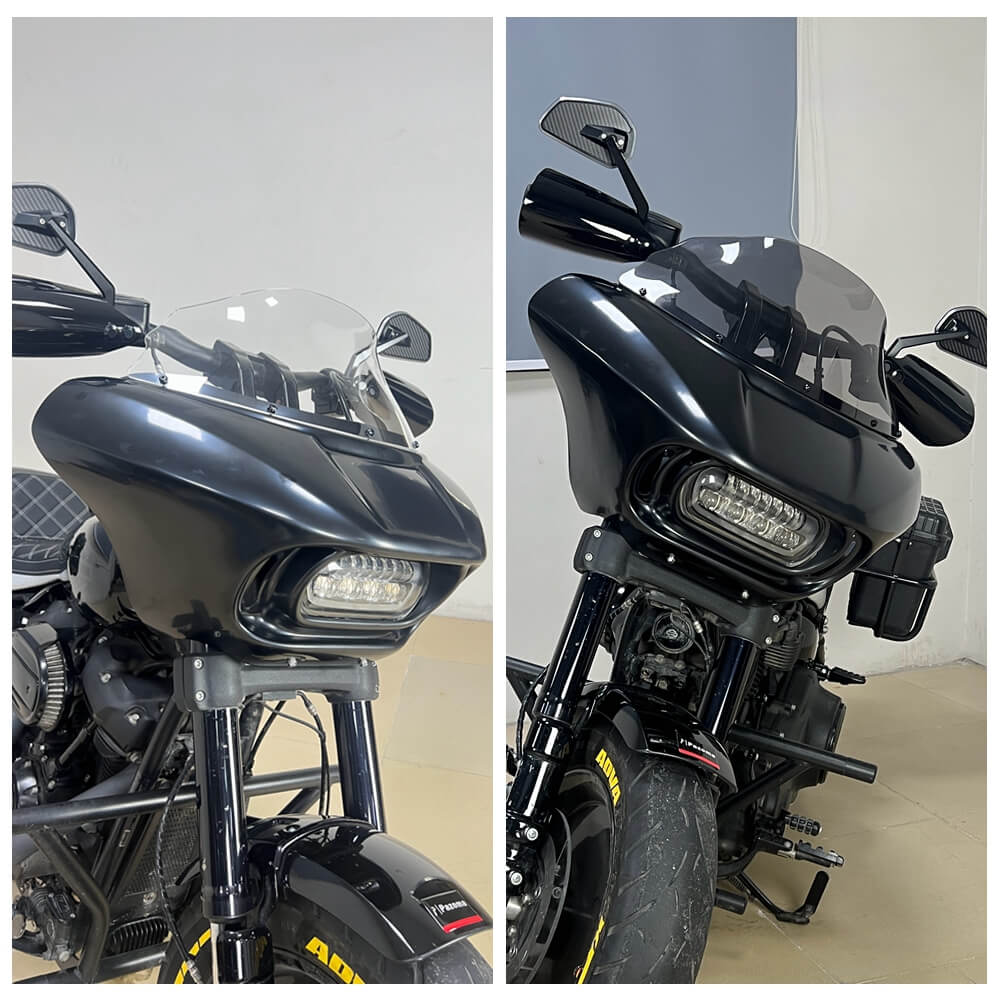 Shark Club Style Headlight Fairing Front Mask with 9