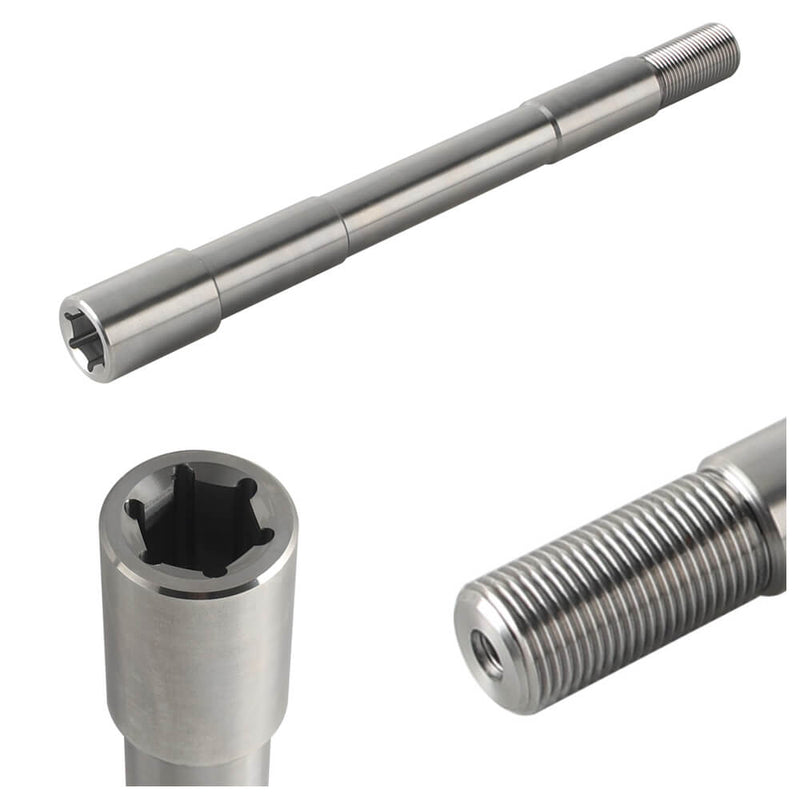 Stainless Steel Finish Replacement Front Axle Kit for Harley Touring Screamin’ Eagle X Öhlins Inverted Fork Legs PN 45400392 and 45400393