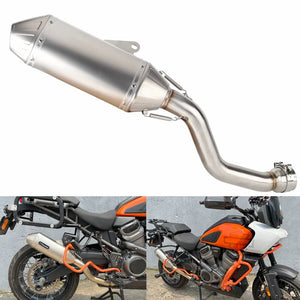 Stainless Steel Street Cannon Muffler Slip-On Pipe Exhaust System For Harley Pan America 1250 Special CVO RA1250SE RA1250S RA1250 2021-2024