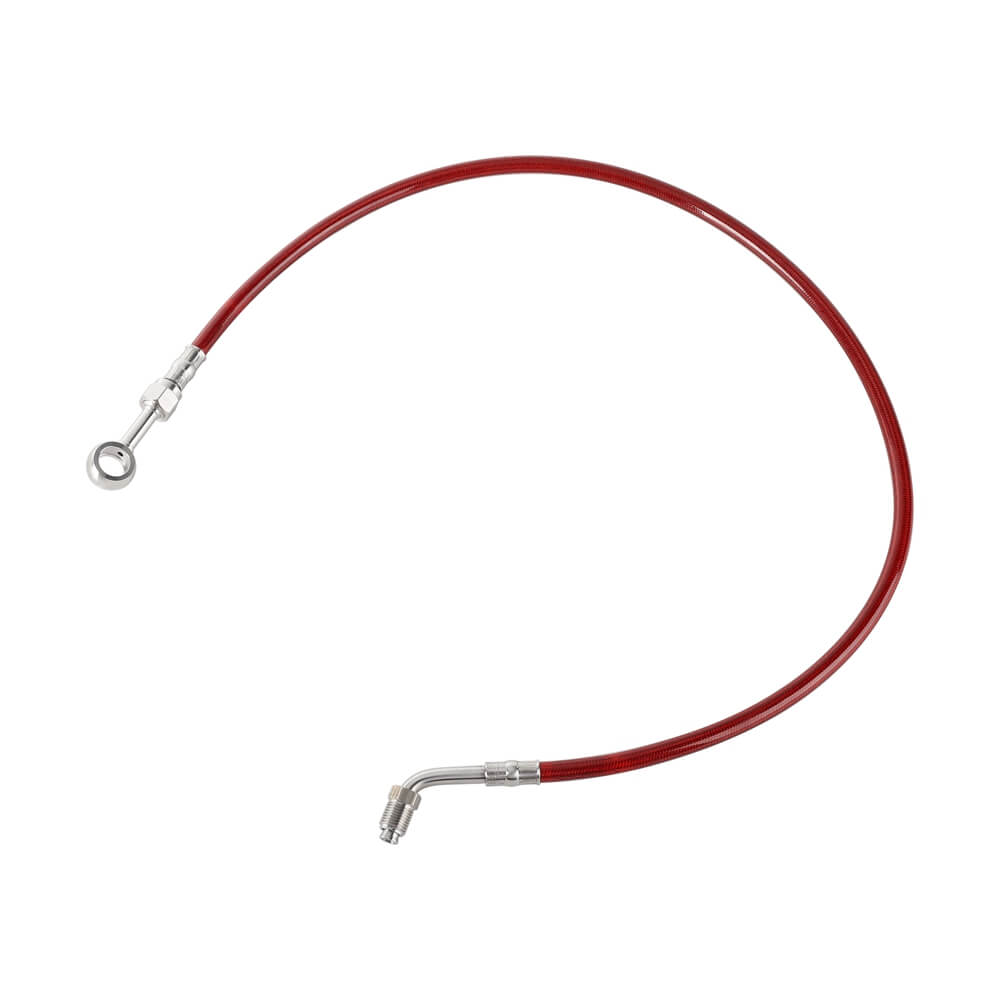 Stainless Upper Brake Line w/ Banjo Adapter For Harley Softail M8 Heritage Classic Breakout Slim Fat Boy Street Bob Sport Glide - pazoma