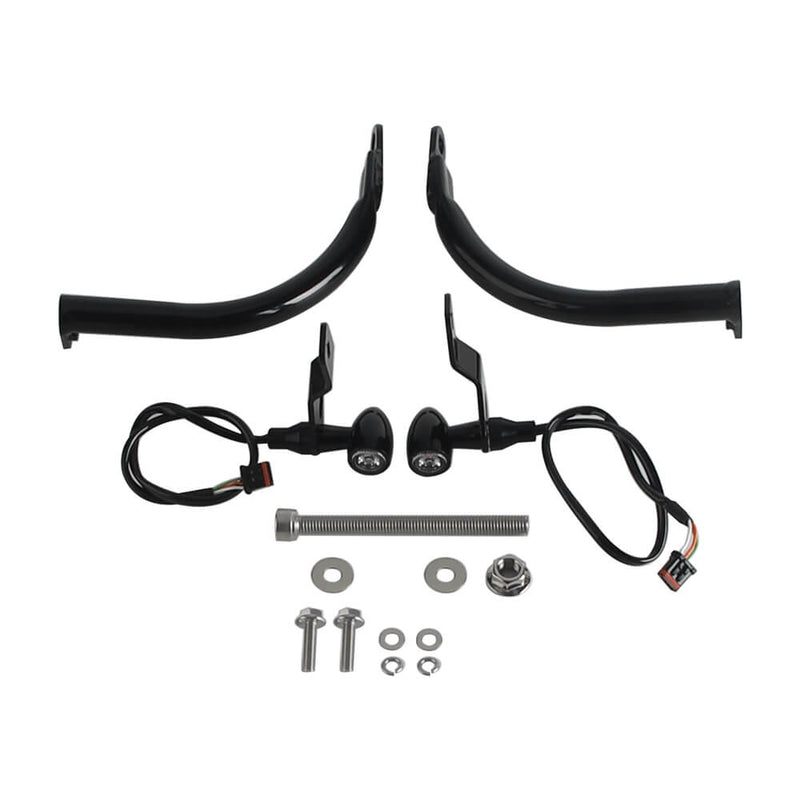 Stealth Fairing Support Bar Support Brackets Mount w/LED DRL Turn Signals Light For Harley Softail FXLRST 117 Low Rider ST EI Diablo FXRST 2022-2025 - pazoma