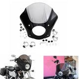 Headlight Gauntlet Front Fairing Windshield Kit For Harley Dyna Softail Street Bob Sportster XL 883 1200 Street XG500 750 1986-2020 - pazoma