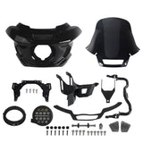 ST Style Front Fairing W/Slim Line 5 3/4" LED Headlight For Harley Dyna Low Rider Street Bob Super Glide Fat Bob 06-17 - pazoma