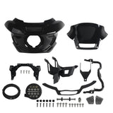 ST Style Front Fairing W/Slim Line 5 3/4" LED Headlight For Harley Dyna Low Rider Street Bob Super Glide Fat Bob 06-17 - pazoma