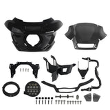 ST Style Front Fairing W/Slim Line 5 3/4" LED Headlight For Harley Dyna Low Rider Street Bob Super Glide Fat Bob 06-17 - pazoma