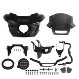 ST Style Front Fairing W/Slim Line 5 3/4" LED Headlight For Harley Dyna Low Rider Street Bob Super Glide Fat Bob 06-17 - pazoma