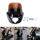 Harley Dyna Wide Glide FXDWG Front Healight Fairing Windscreen 11 inch Windshields and Mounting Hardware - pazoma