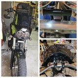 2008-2017 Harley Dyna Fat Bob FXDF Dual Headlight Fairing Windshield w/ Headlight Relocation Block Club Style Front Fairing - pazoma