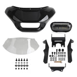 20up Harley Softail Low Rider S 114 117 FXLRS Club Style Headlight Shark Fairing Front Mask w/LED Headlamp DRL Turn Signal - pazoma