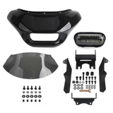 20up Harley Softail Low Rider S 114 117 FXLRS Club Style Headlight Shark Fairing Front Mask w/LED Headlamp DRL Turn Signal - pazoma