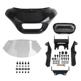 20up Harley Softail Low Rider S 114 117 FXLRS Club Style Headlight Shark Fairing Front Mask w/LED Headlamp DRL Turn Signal - pazoma