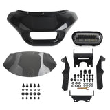 20up Harley Softail Low Rider S 114 117 FXLRS Club Style Headlight Shark Fairing Front Mask w/LED Headlamp DRL Turn Signal - pazoma